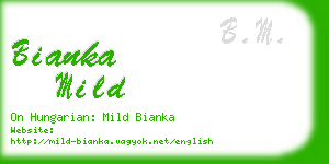 bianka mild business card